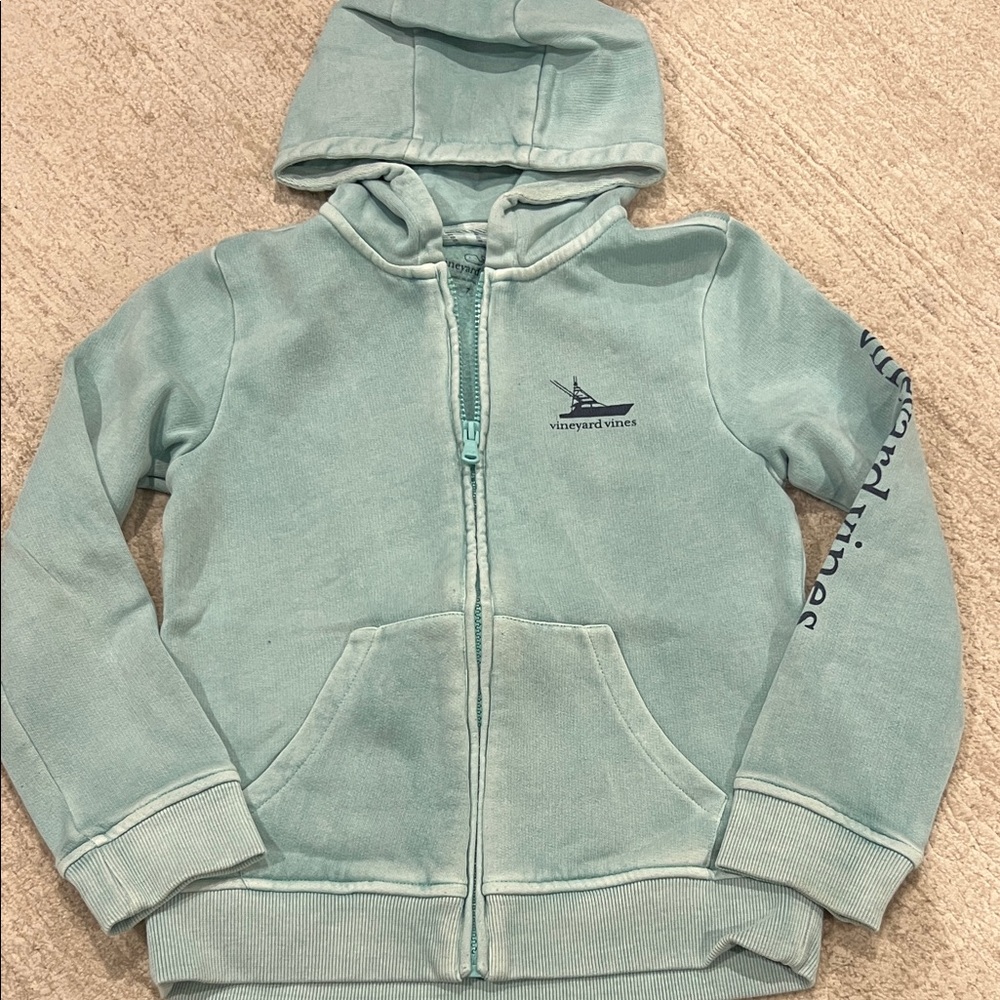 Vineyard Vines Kids' Teal Zip-Up Hoodie